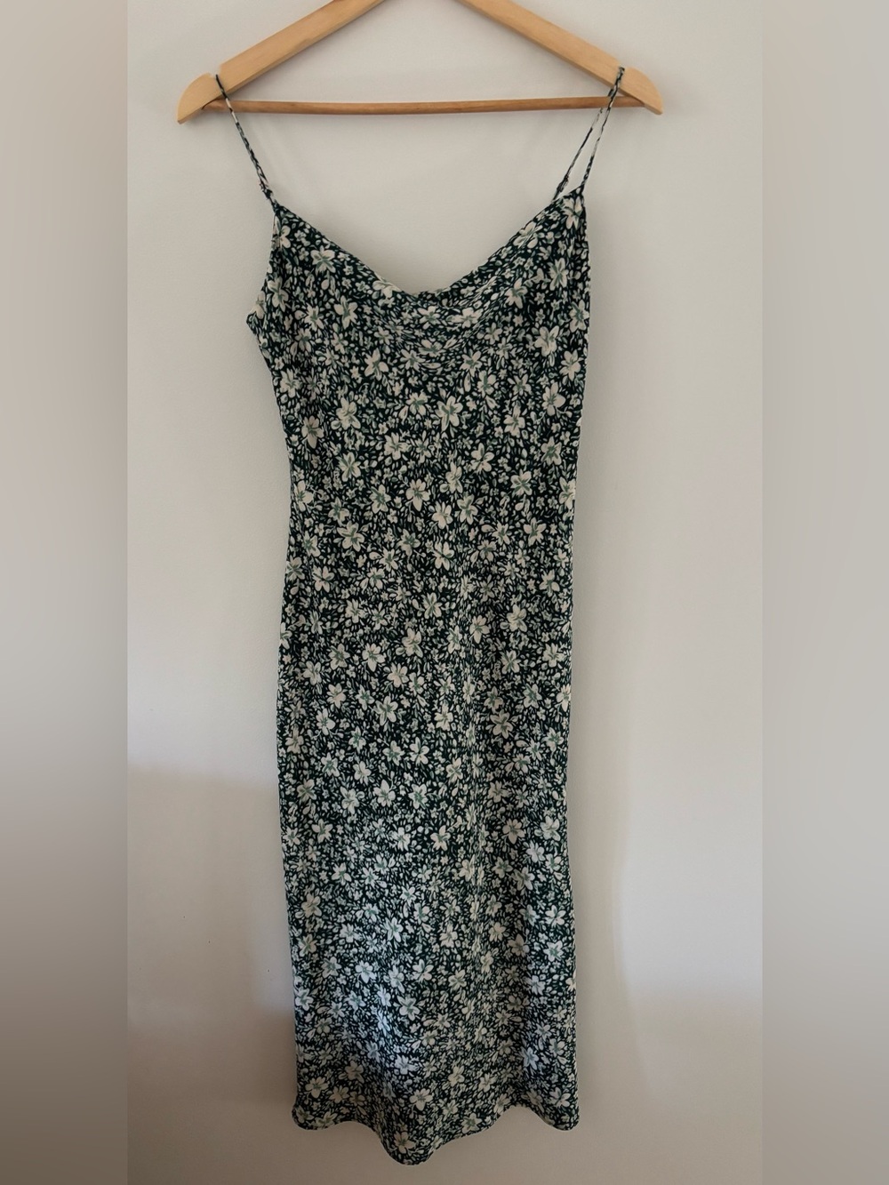 Gentle Fawn Dark Green Floral Slip Midi Dress